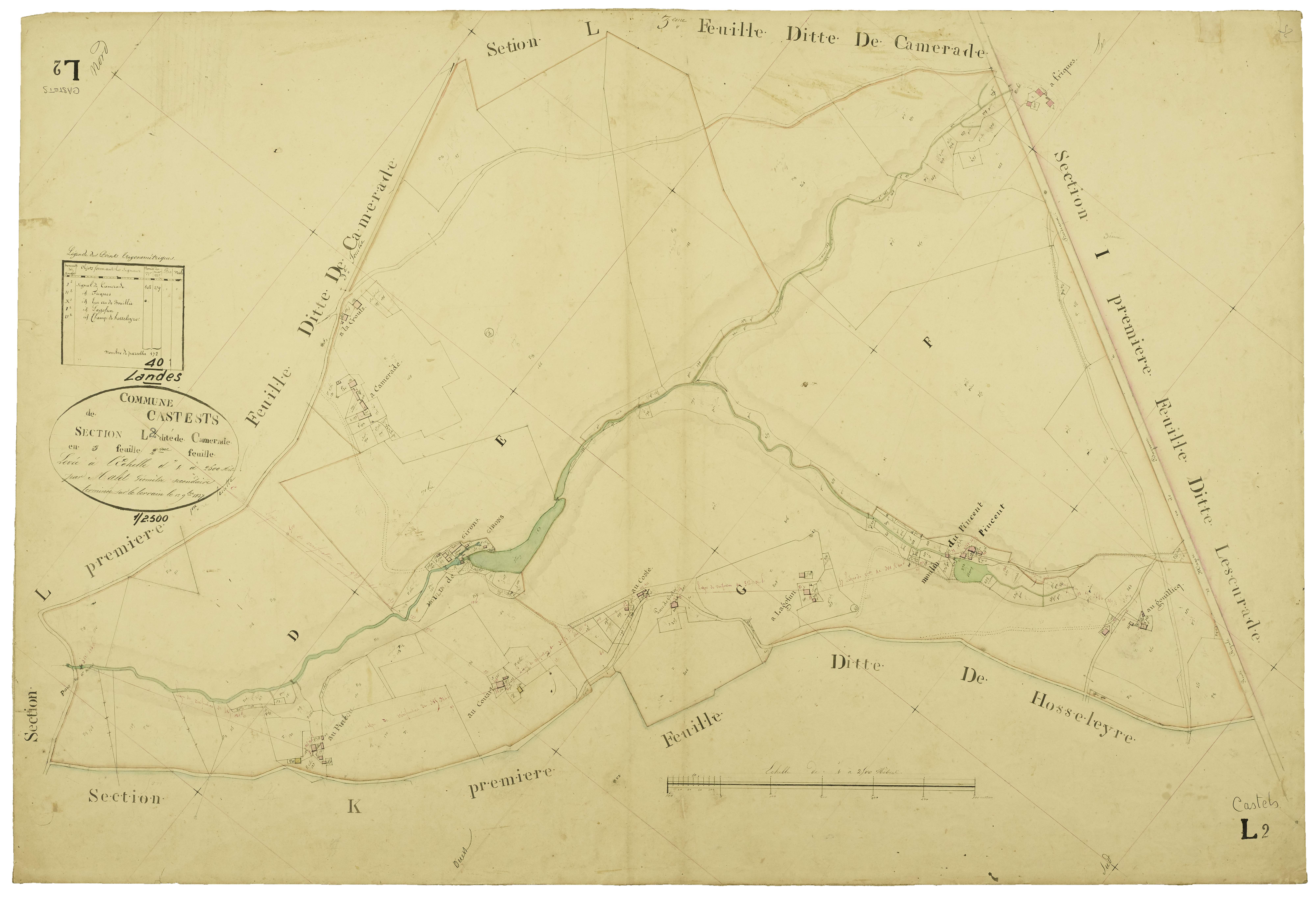 Castets - Section L, feuille 2