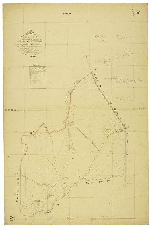 Castets - Section A, feuille 1