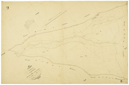 Castets - Section E, feuille 1