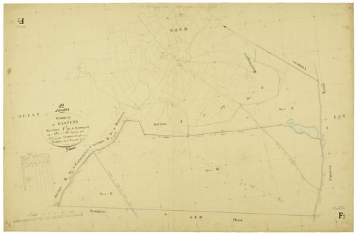 Castets - Section F, feuille 2