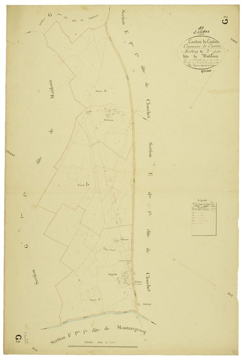 Castets - Section G, feuille 2