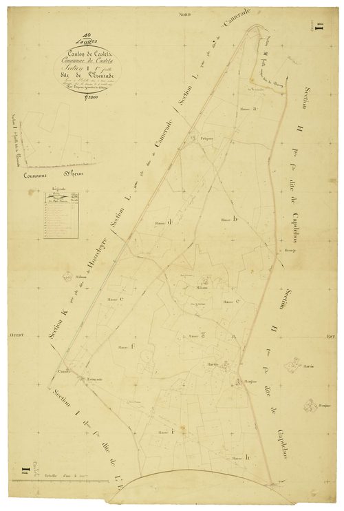 Castets - Section I, feuille 1