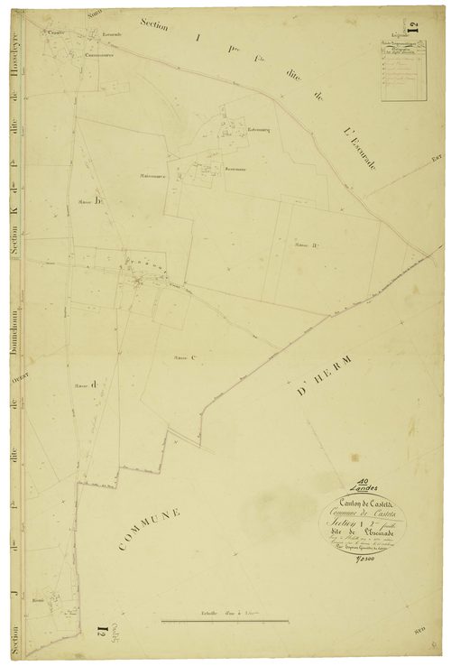 Castets - Section I, feuille 2