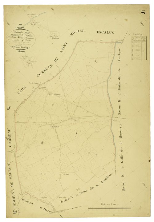 Castets - Section J, feuille 1