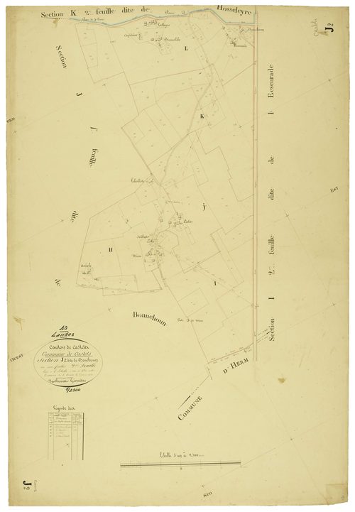 Castets - Section J, feuille 2