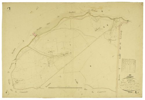 Castets - Section L, feuille 3