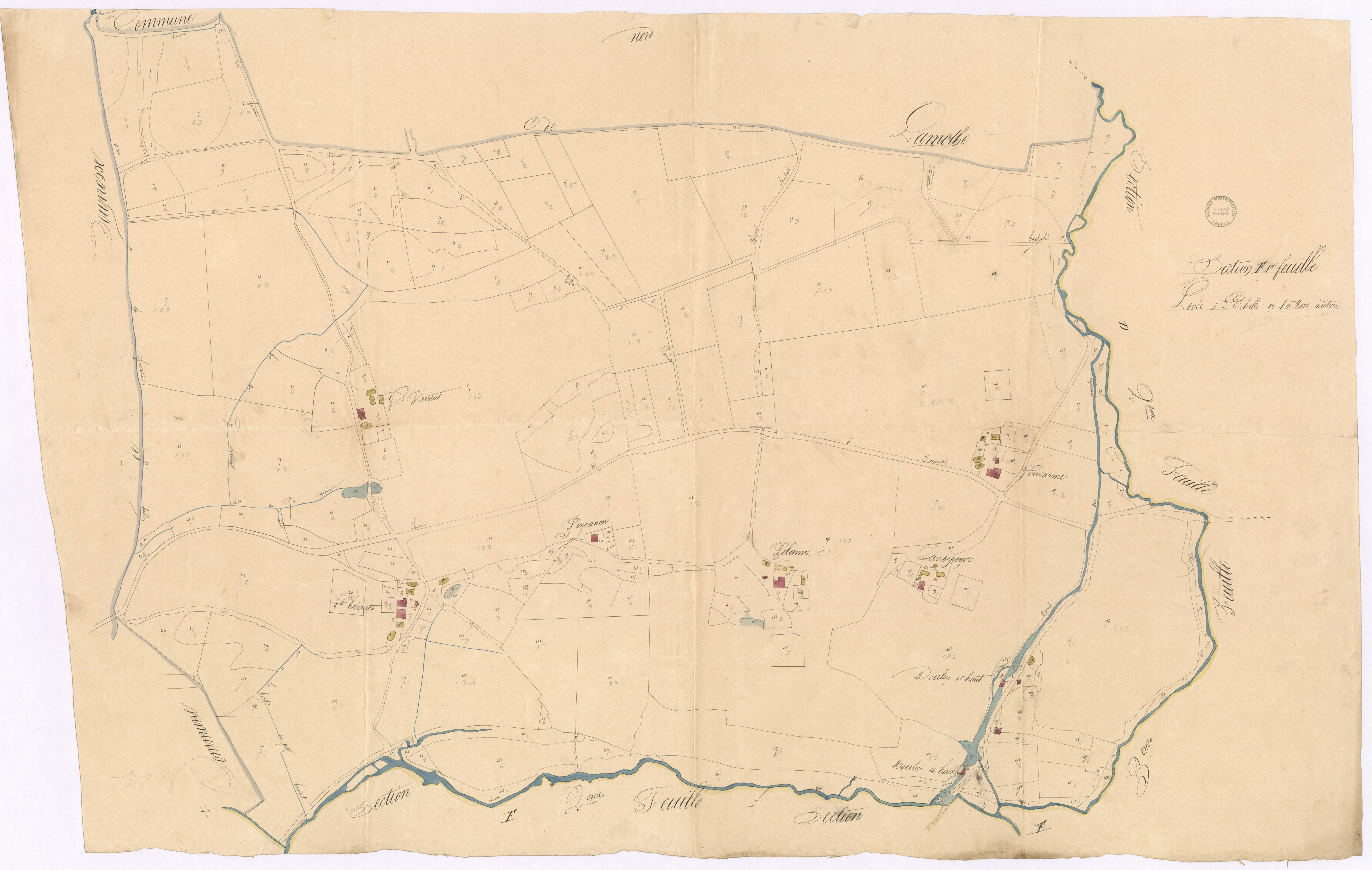 Cauna - Section F, 1re feuille