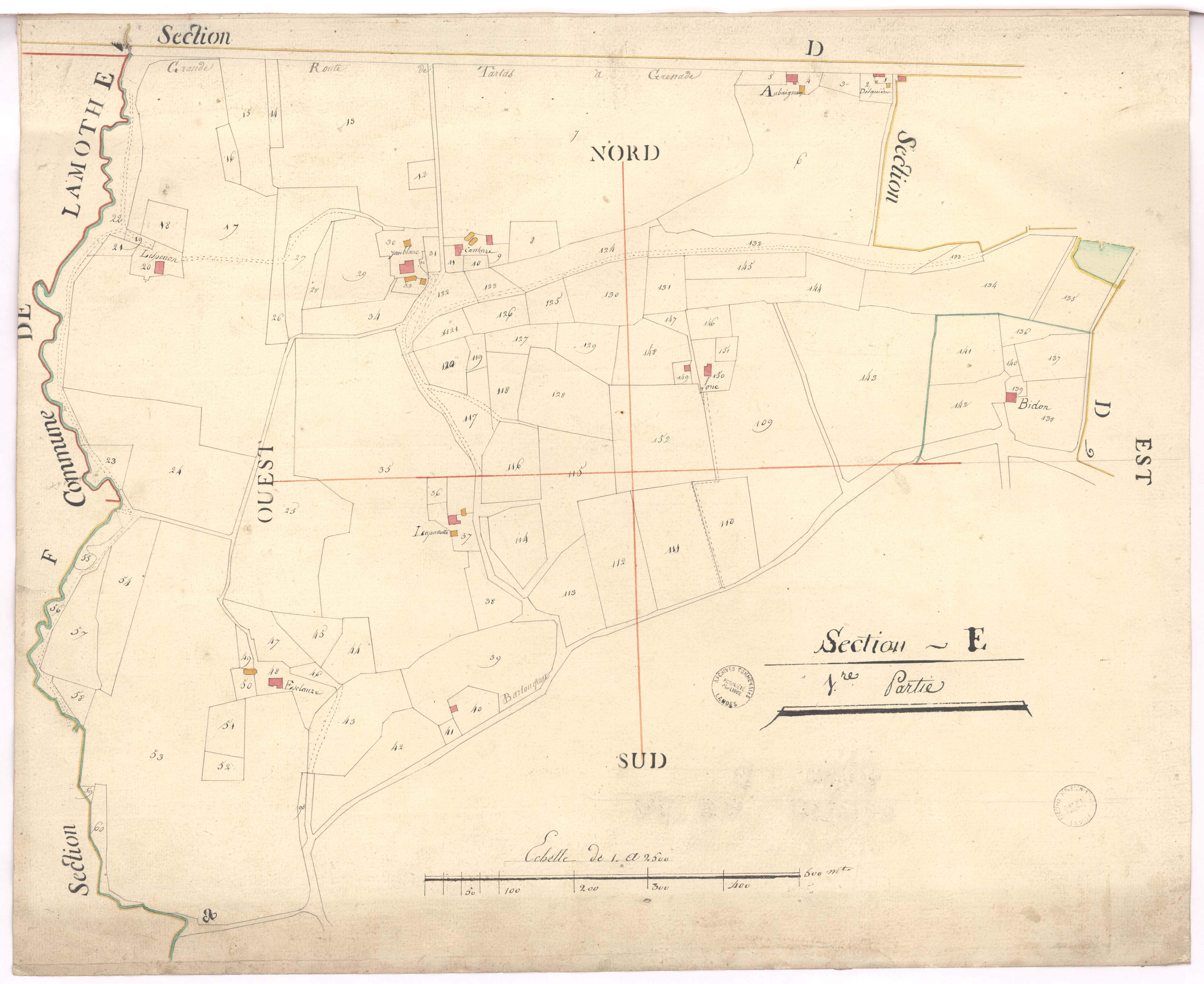 Cauna - Section E, 1re partie
