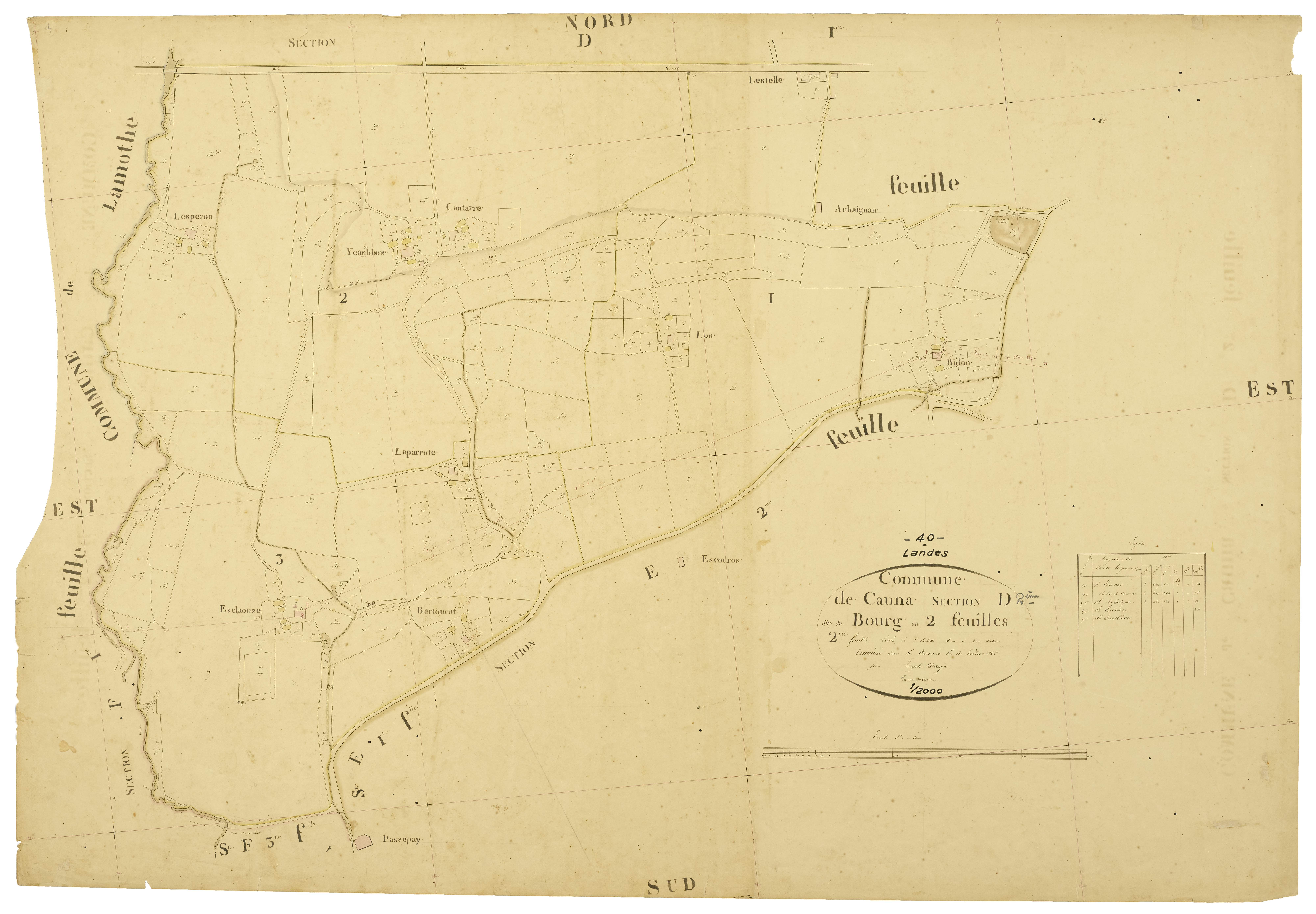 Cauna - Section D, feuille 2