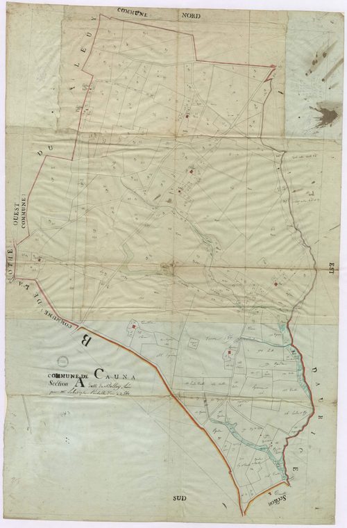 Cauna - Section A, dite de Belloy, par Labat géomètre