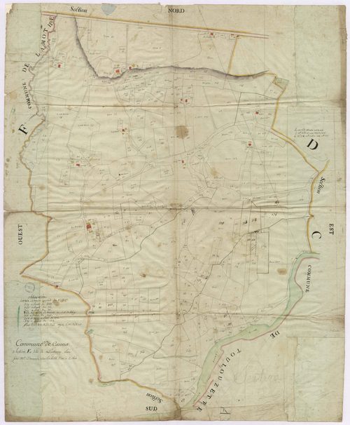 Cauna - Section E, dite de Passepay, par Ducamp géomètre