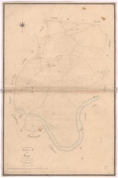 Cauna - Section C, dite de Pouyet, par Labarthe géomètre