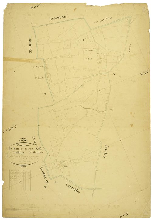Cauna - Section A, feuille 1