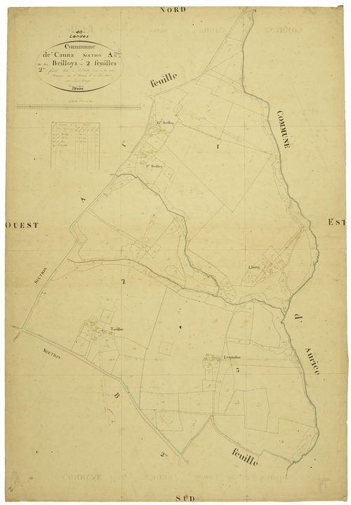 Cauna - Section A, feuille 2