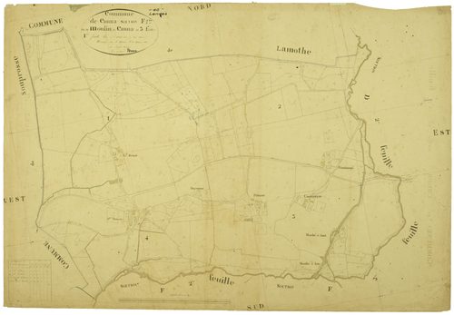 Cauna - Section F, feuille 1