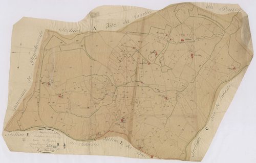 Cauneille - Plan de la section dite Coutau et Larrehite