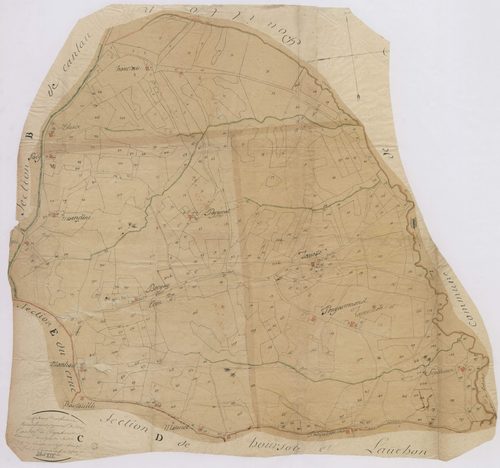 Cauneille - Plan de la section de Larieste et Septhaux