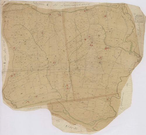 Cauneille - Plan de la section de Houssote