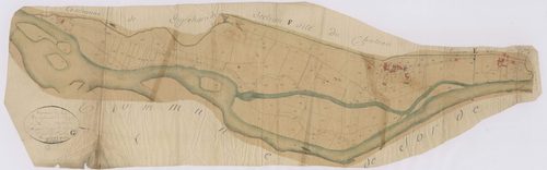 Cauneille - Plan de la section de l'Eglise