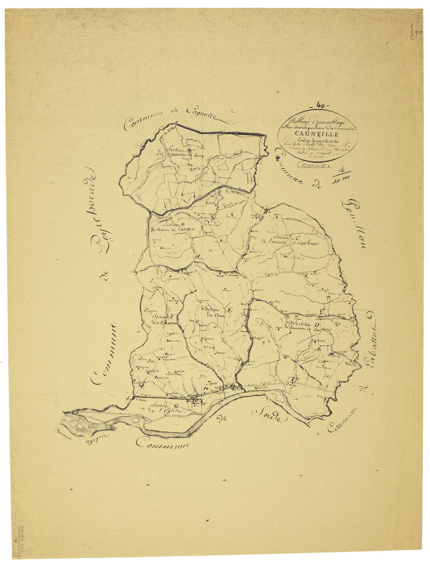 Cauneille - Tableau d'assemblage