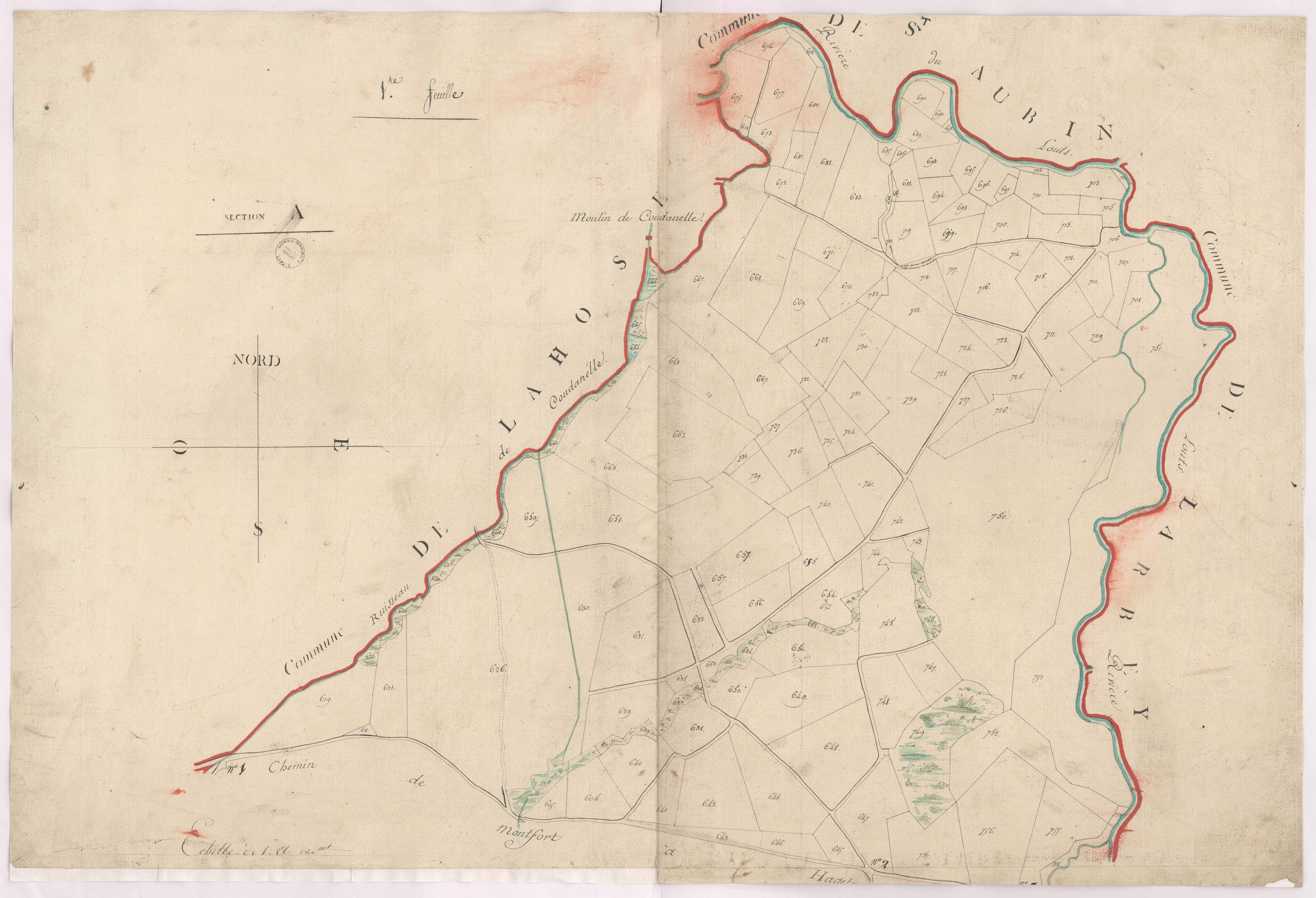 Caupenne - Section A, 1re feuille