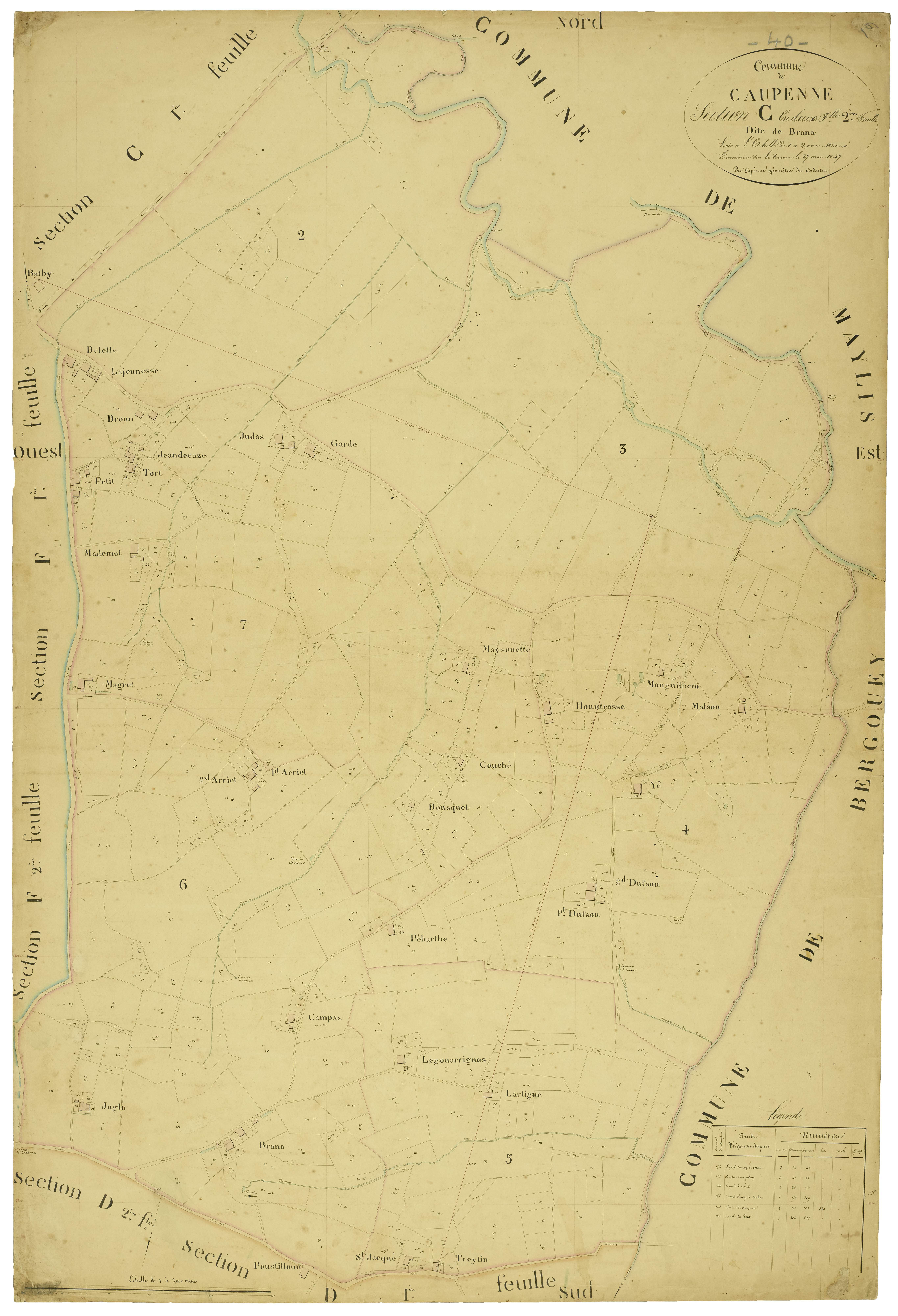Caupenne - Section C, feuille 2