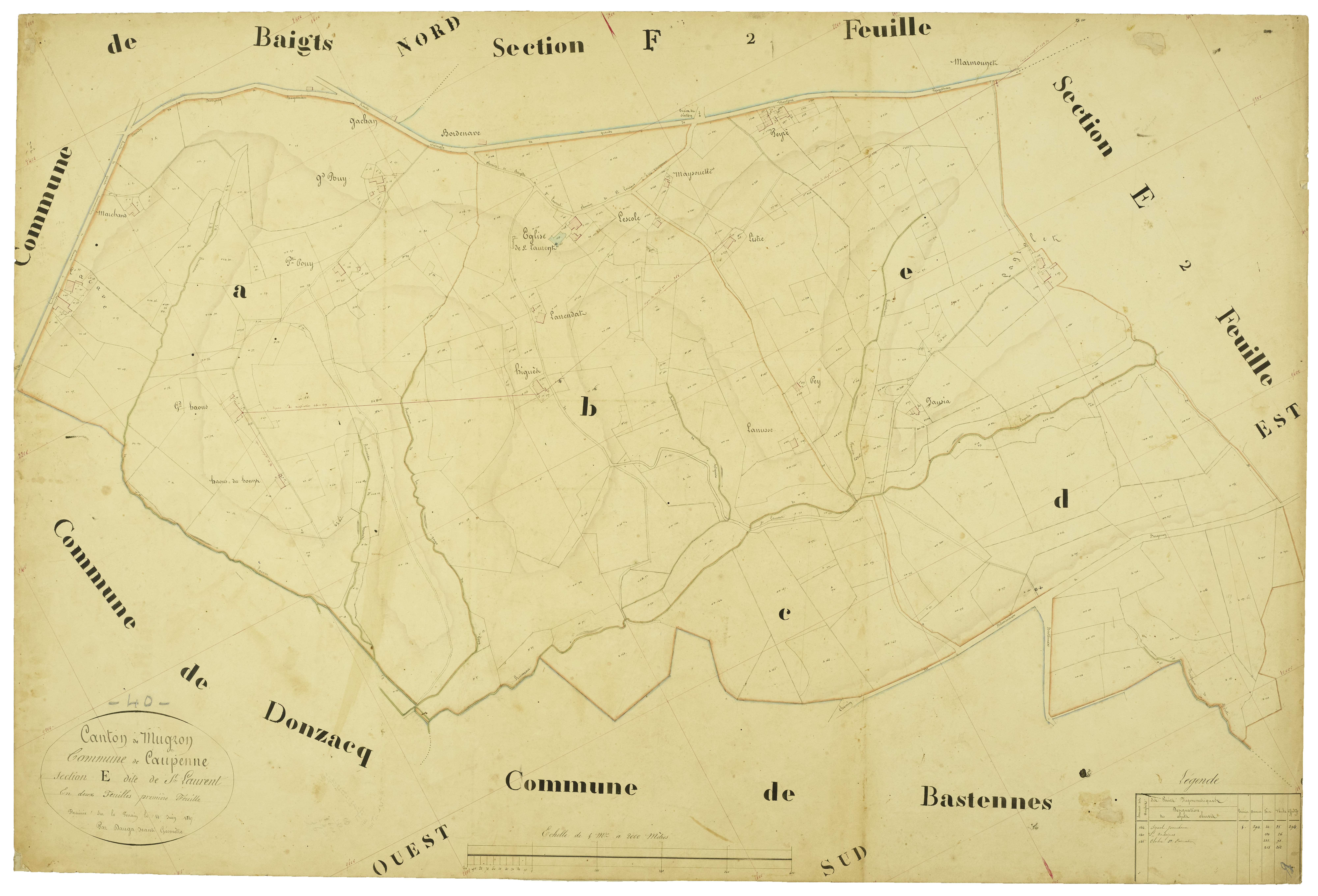 Caupenne - Section E, feuille 1