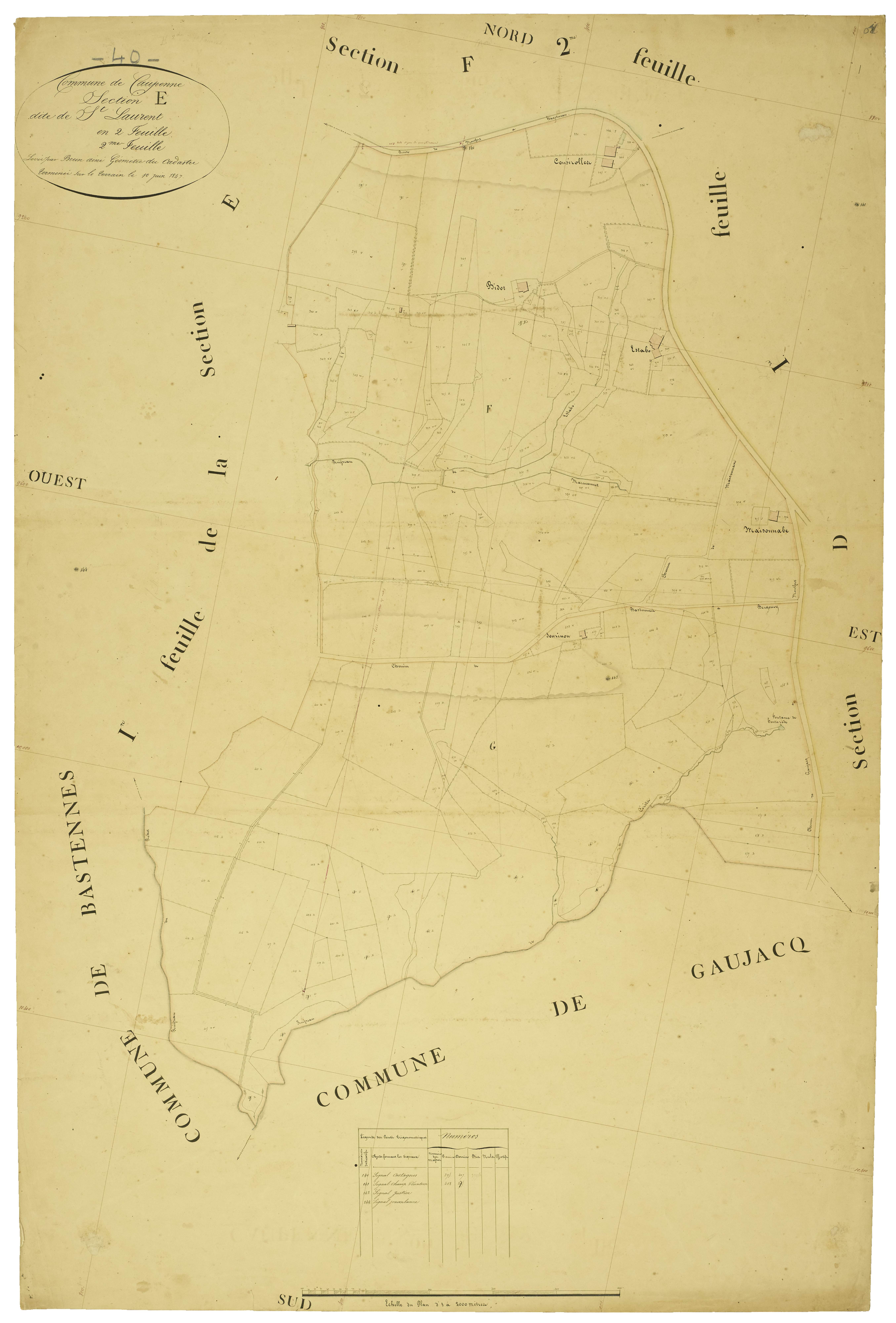 Caupenne - Section E, feuille 2