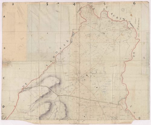 Caupenne - Plan parcellaire de la section A, [2e feuille], dite de Jeune bois, par Lobgeois et Lagardère, géomètres