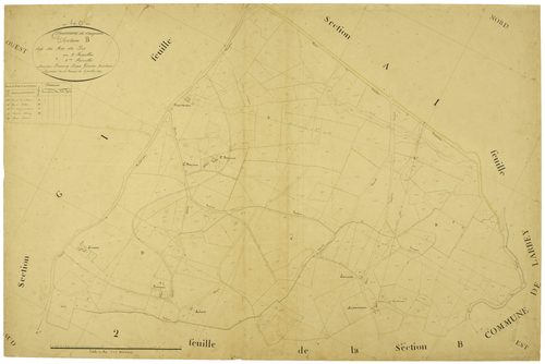 Caupenne - Section B, feuille 1