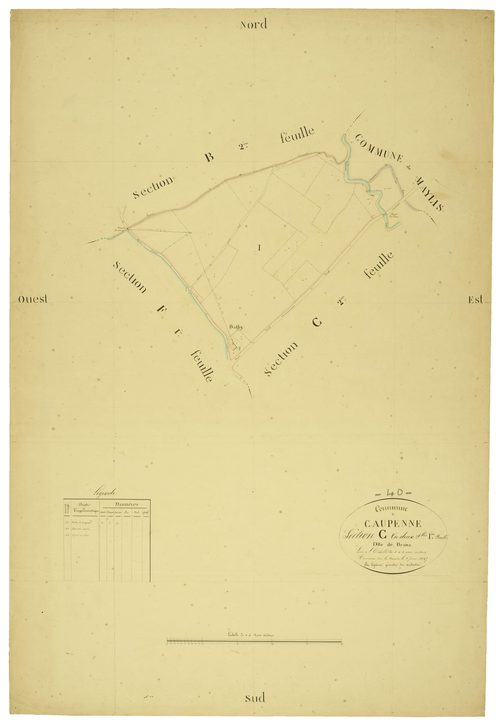 Caupenne - Section C, feuille 1