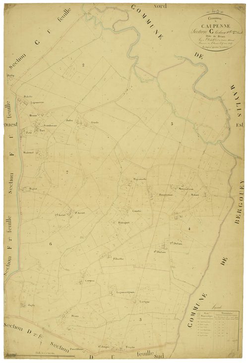 Caupenne - Section C, feuille 2