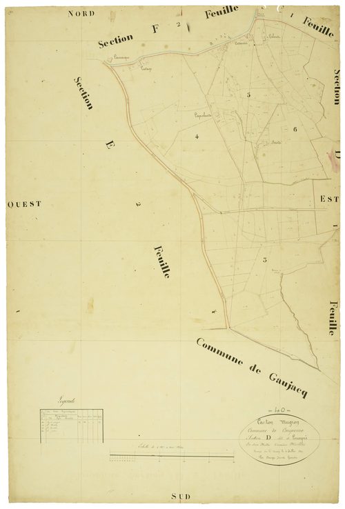 Caupenne - Section D, feuille 2