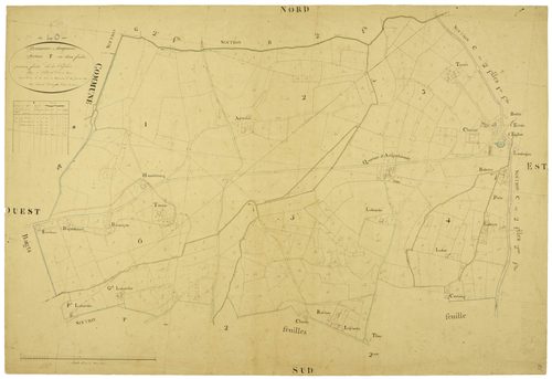 Caupenne - Section F, feuille 1