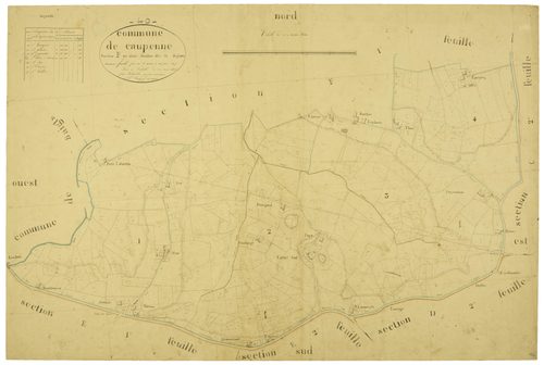 Caupenne - Section F, feuille 2