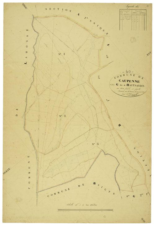 Caupenne - Section G, feuille 1
