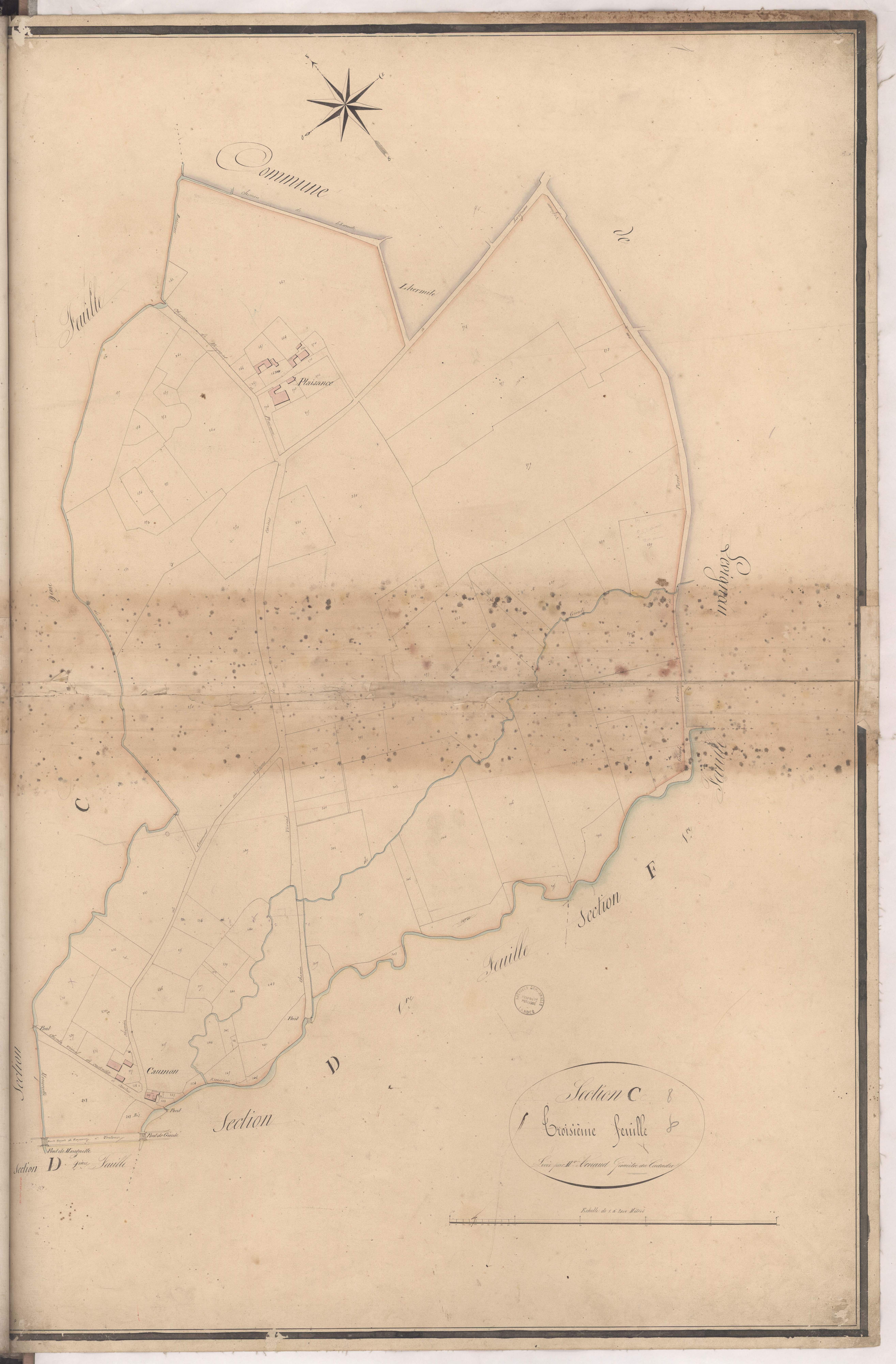 Cazères-sur-l'Adour - Section C, 3e feuille, par Arnaud géomètre