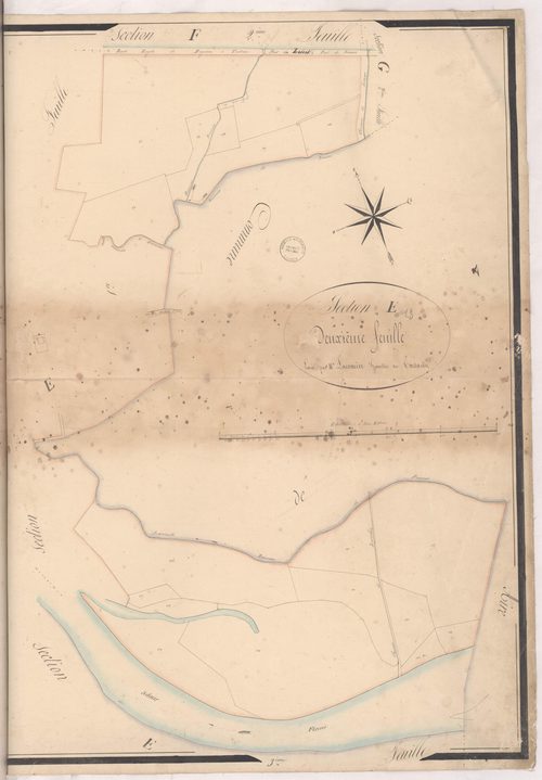 Cazères-sur-l'Adour - Section E, 2e feuille, par Lacomère géomètre