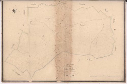 Cazères-sur-l'Adour - Section L, dite des Monlucs, 1re feuille, par Esperon géomètre