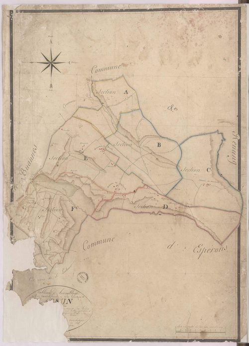 Classun - Plan cadastral parcellaire de la commune de Classun