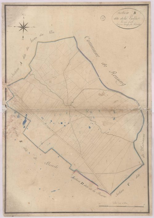 Classun - Section B, dite de la Lande, par Dauga fils géomètre