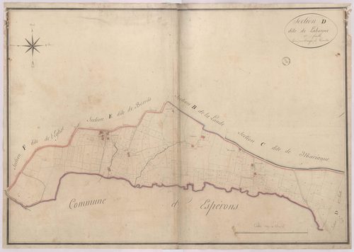 Classun - Section D, dite de Labonne, 1re feuille, par Dauga fils géomètre