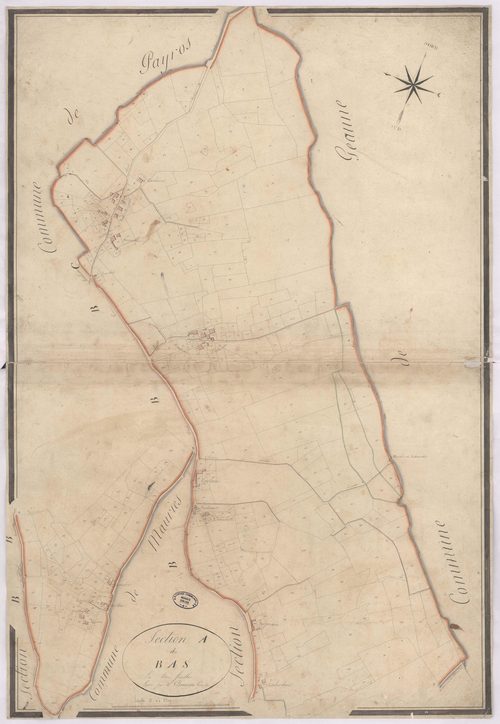 Clèdes - Section A, du Bas, par Prèneron géomètre