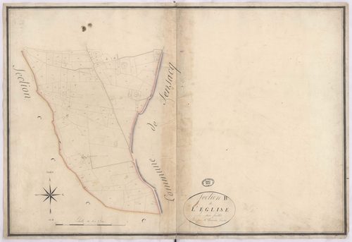 Clèdes - Section B, de l'Eglise, 2e feuille, par Prèneron géomètre