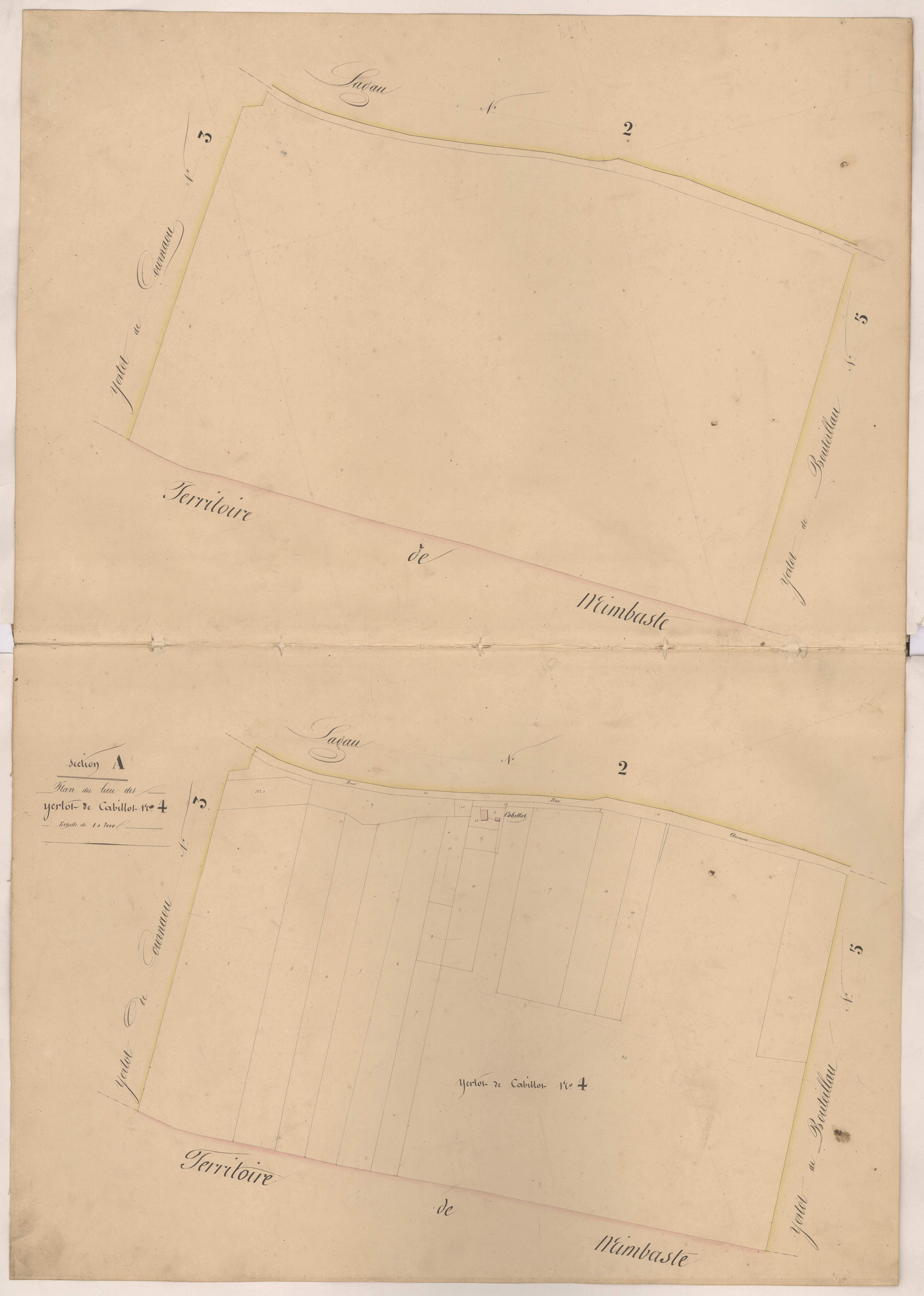 Clermont - Plan du lieu-dit Yertot de Cabillot, n° 4