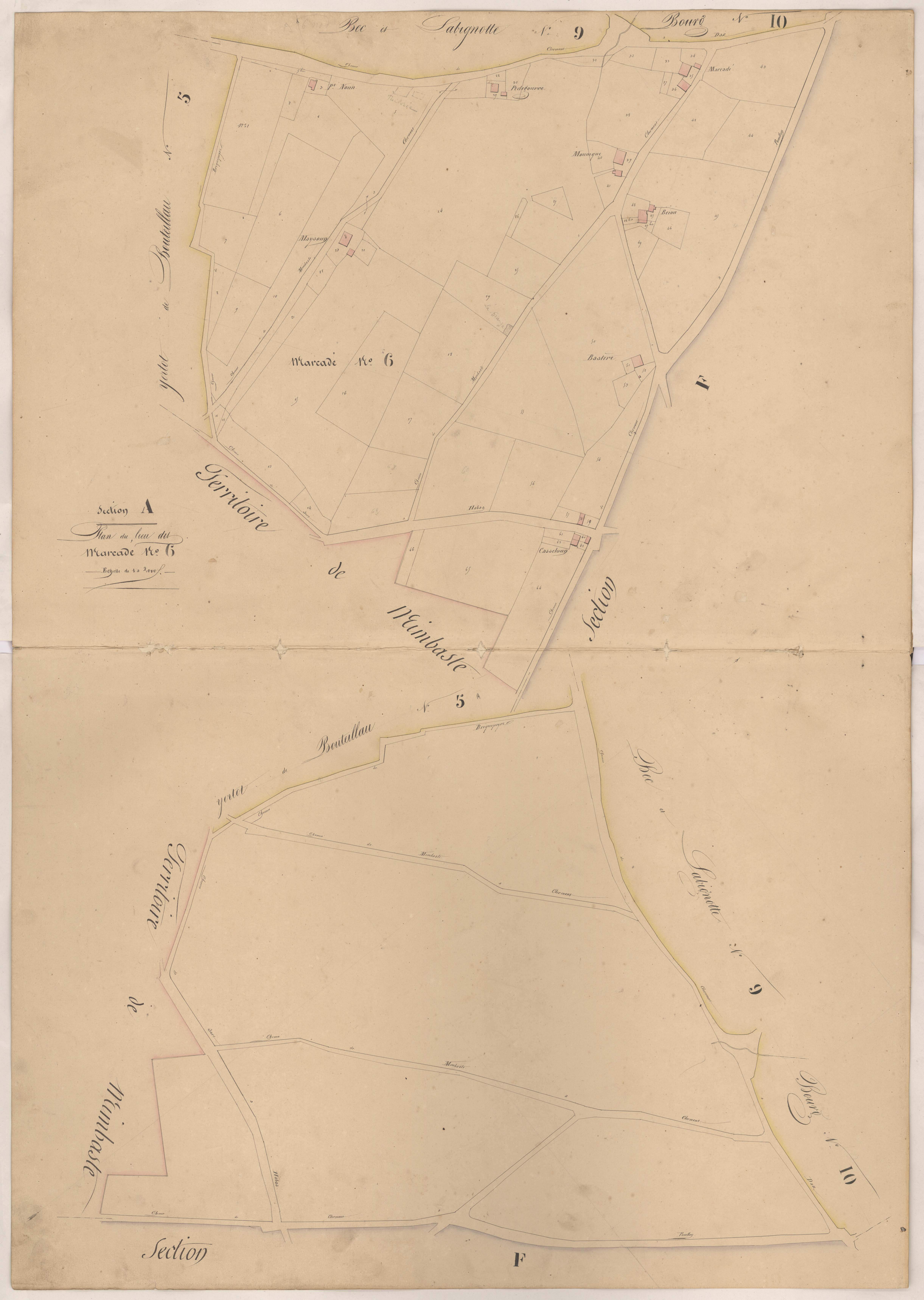 Clermont - Plan du lieu-dit Mardadé, n° 6