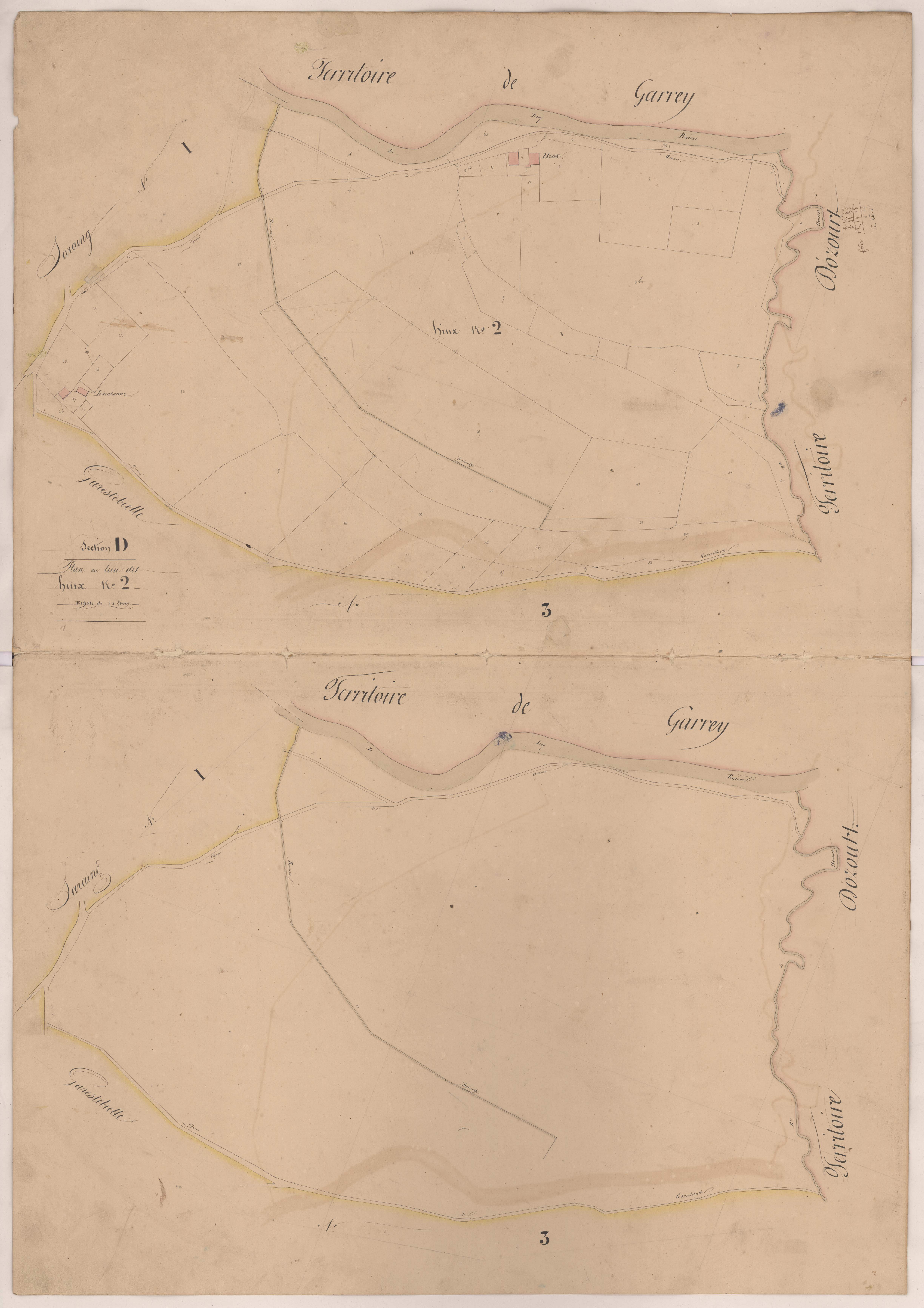 Clermont - Plan du lieu-dit Hinx, n° 2