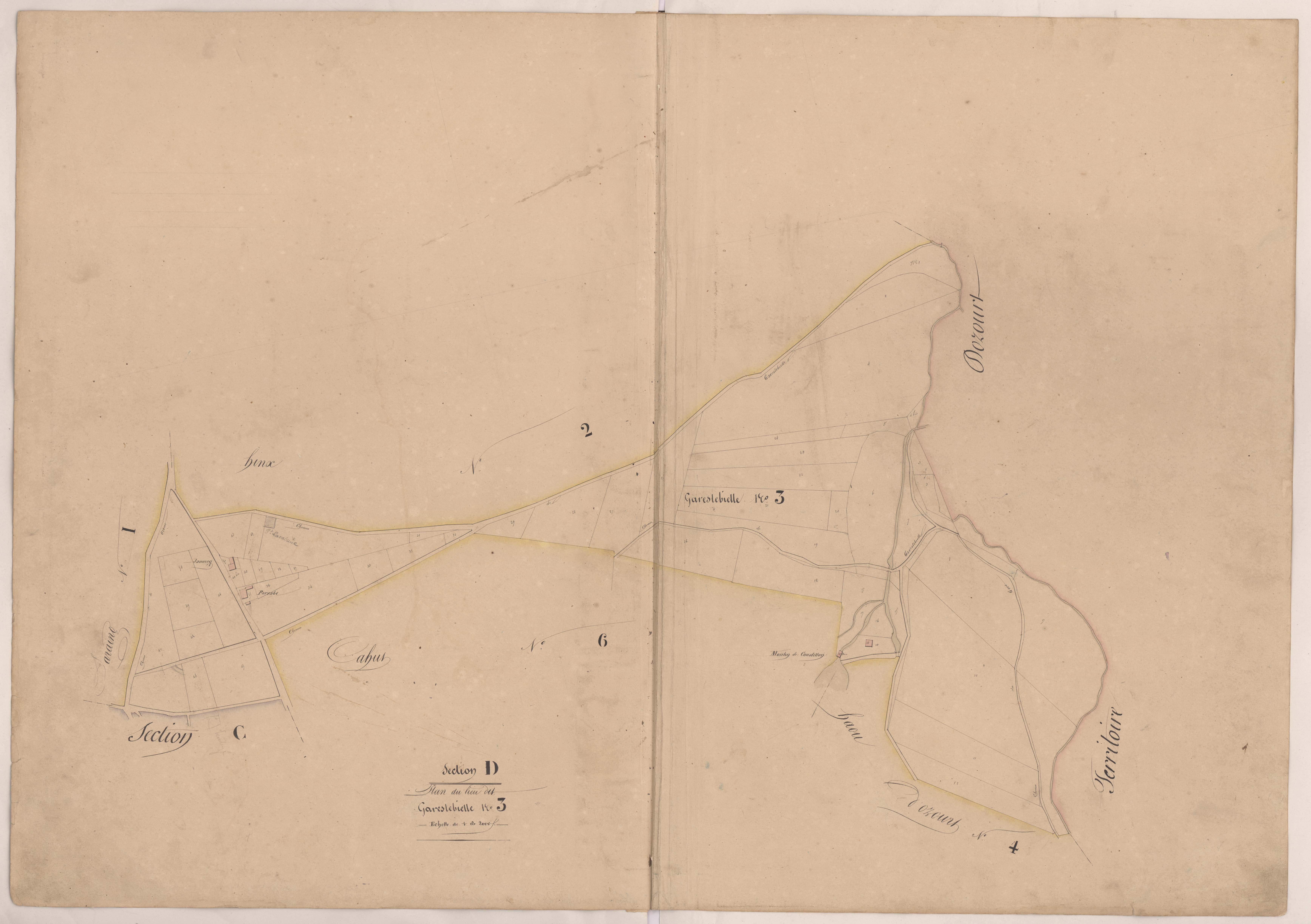Clermont - Plan du lieu-dit Garestebielle, n° 3
