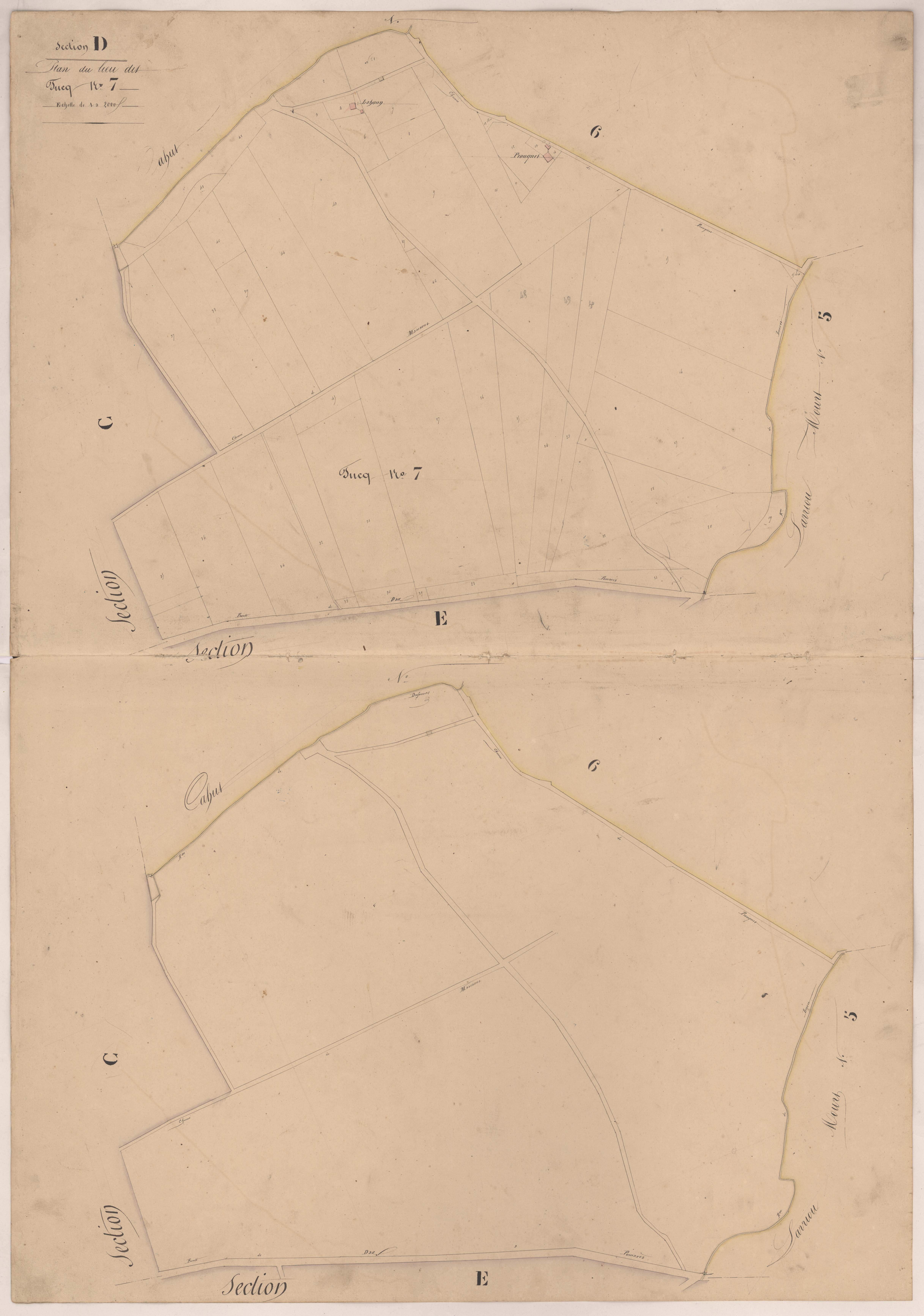 Clermont - Plan du lieu-dit Tucq, n° 7