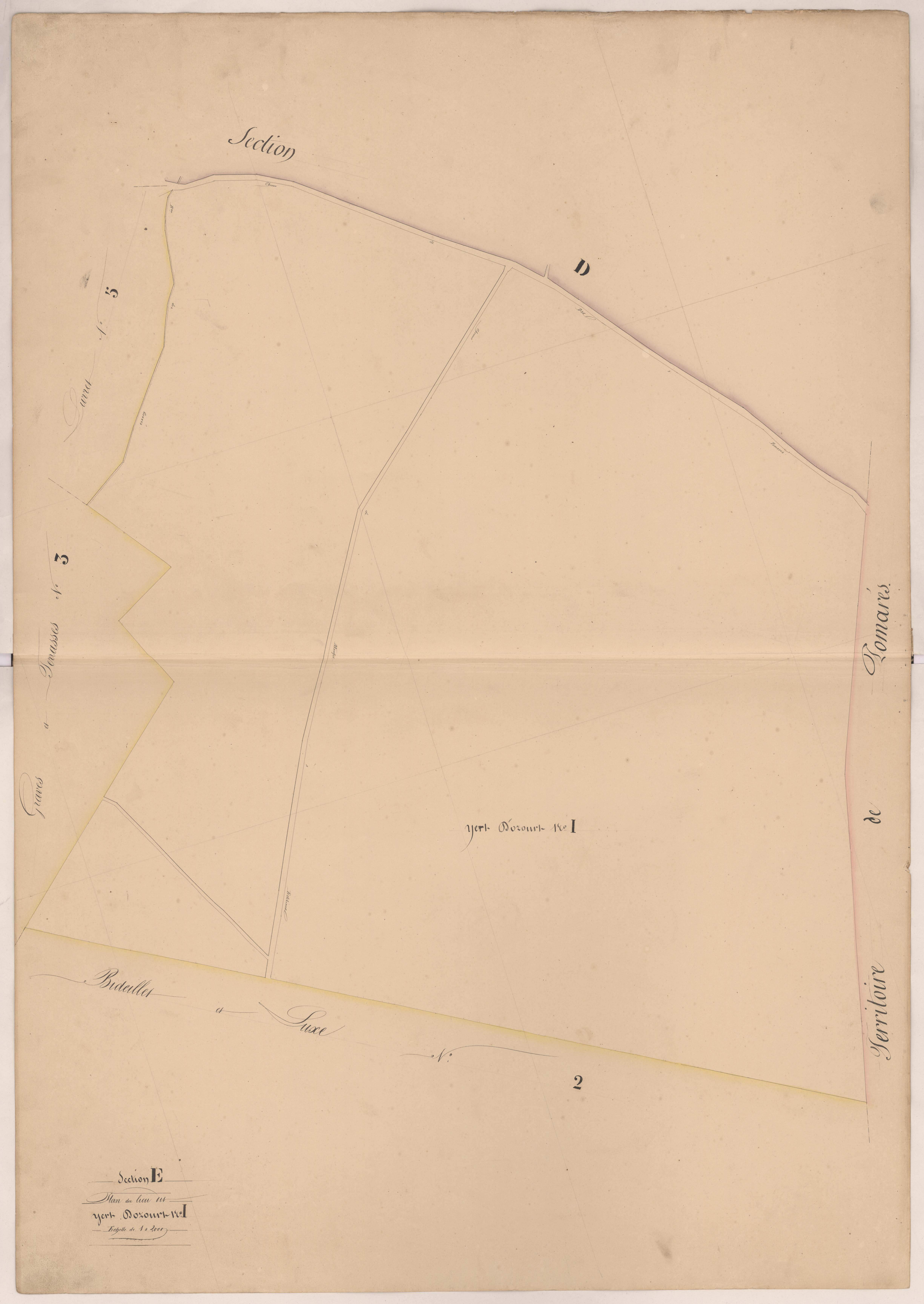 Clermont - Yert d'Ozourt, n° 1 (sans indications de détail sur les parcelles)